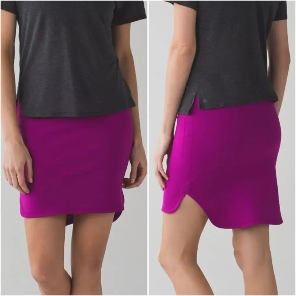 Lululemon City Skirt regal plum magenta size 4 luon athletic pencil mini skirt